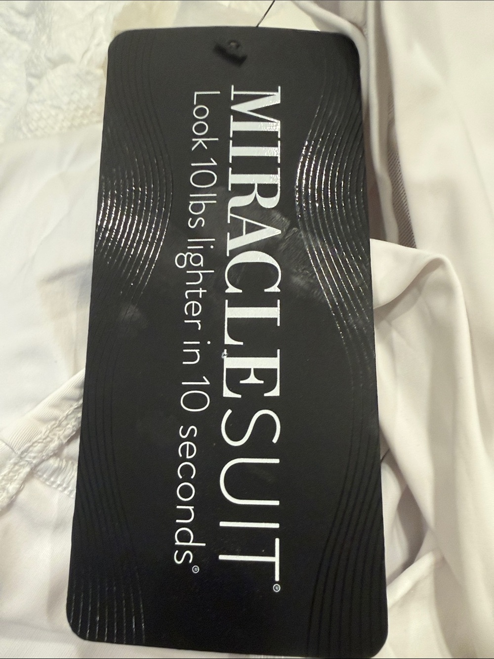NWT Miraclesuit White One-Shoulder Mesh-Panel One-Piece Swimsuit - Picture 5 of 6